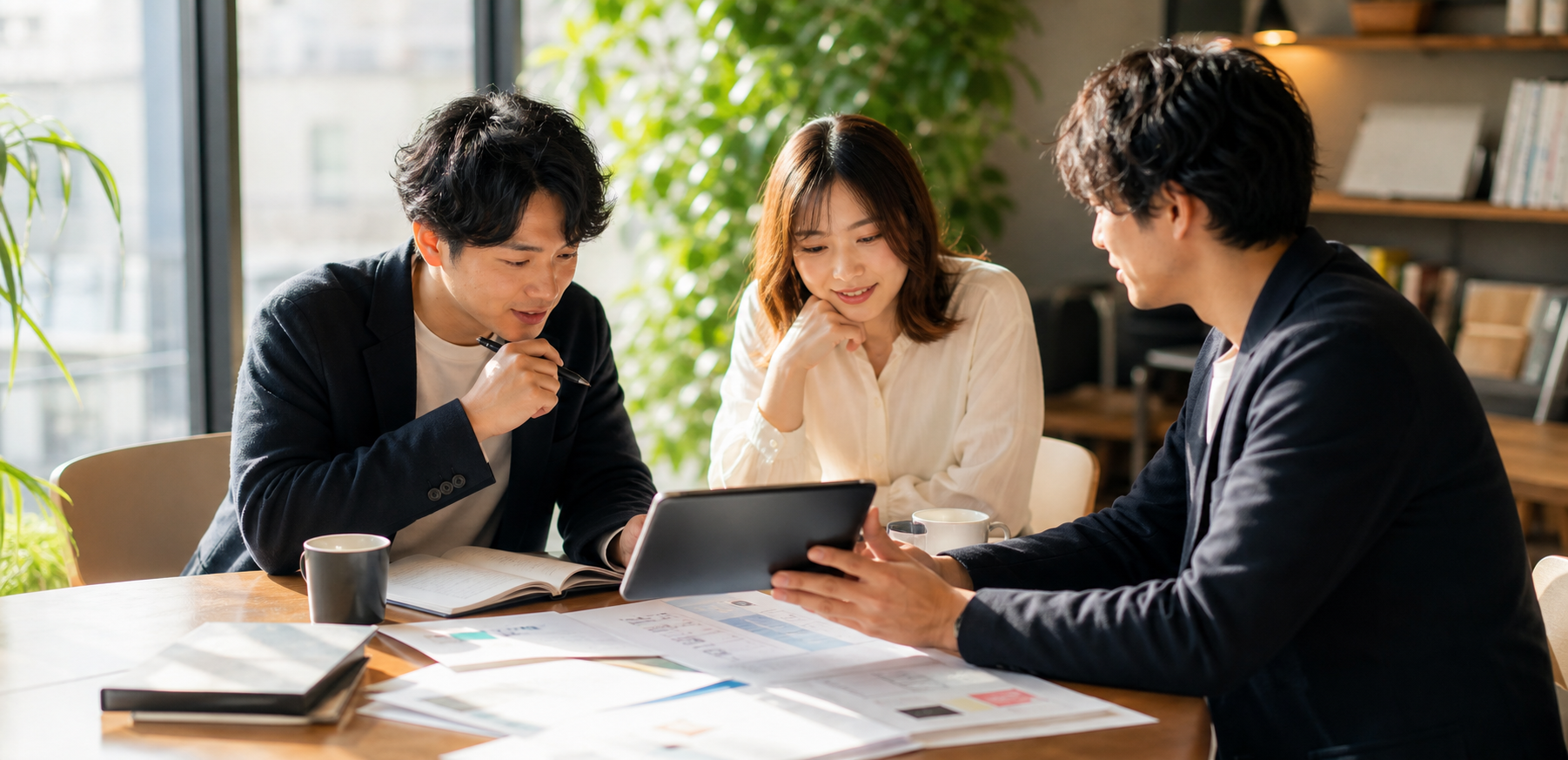 料金プランと導入形態を検討する様子